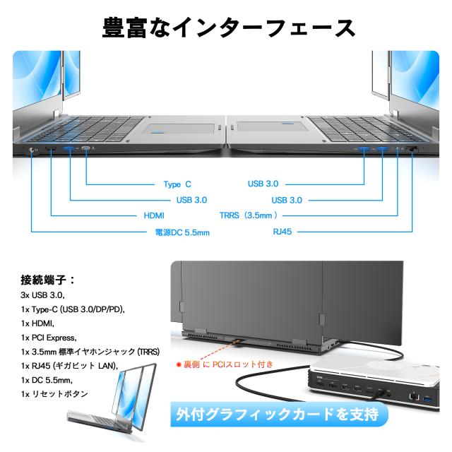 Windows11 Core i7-1260P SSD512GB メモリ16GB 3画面ゲーミングノートパソコン16型 Windows11搭載 WPS Office付